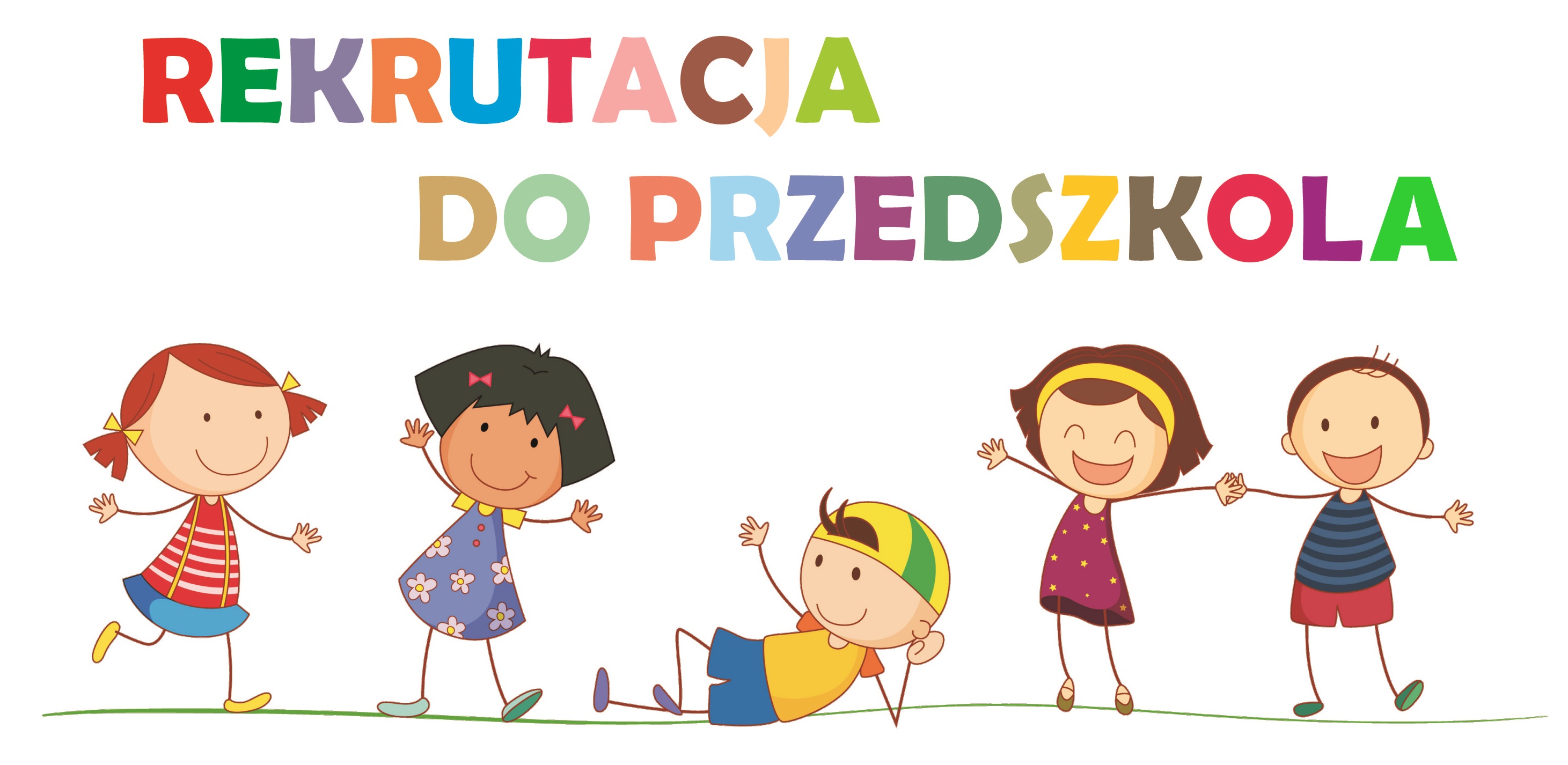 napis rekrutacja, rysunek dzieci